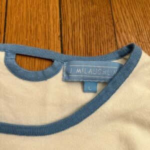 Vintage J McLaughlin Sweater with Blue Trim